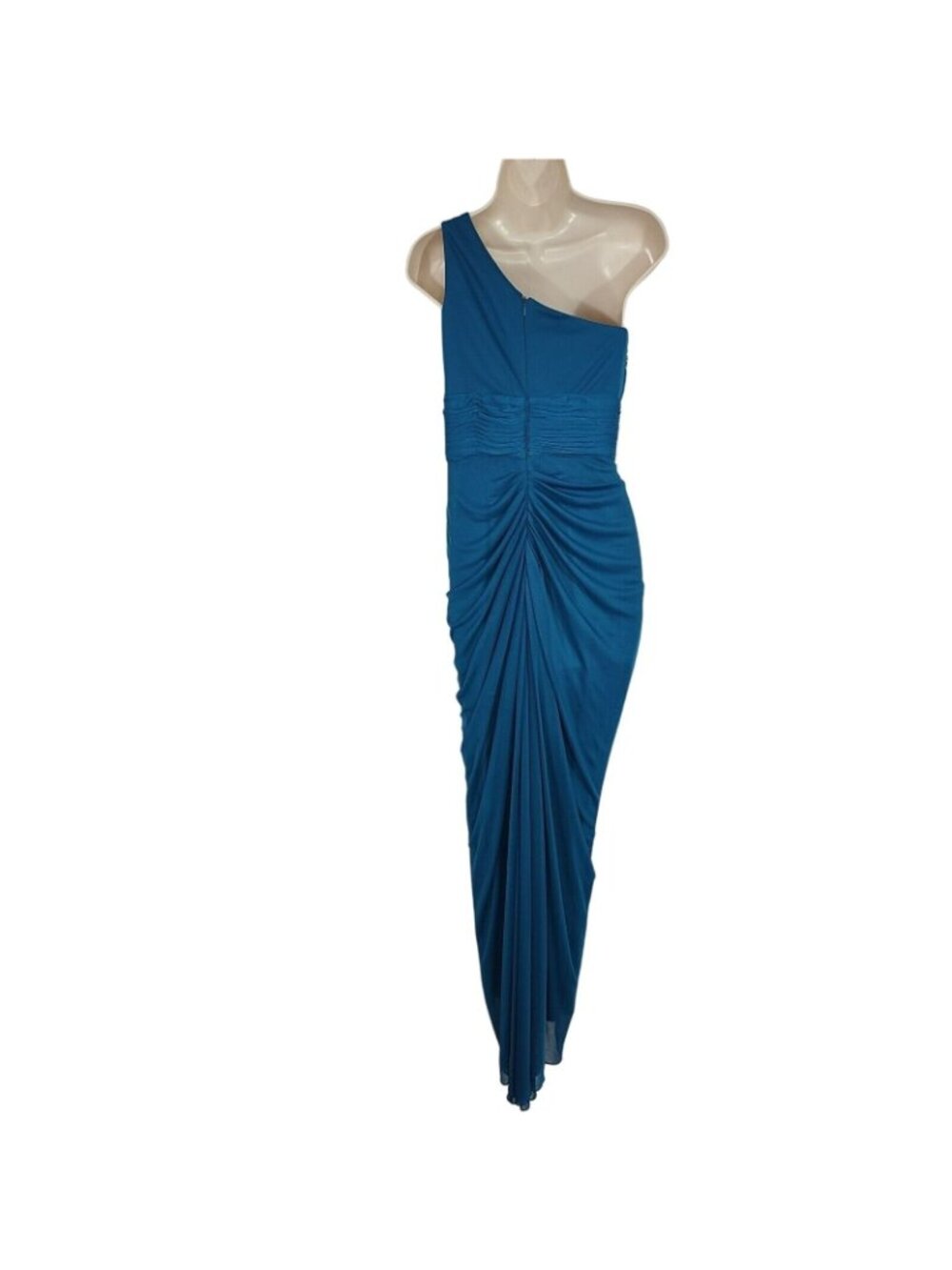 Vtg Xscape Joanna Chen One Shoulder Dress Formal Party Women Size 4 Blue FLAW - Picture 5 of 9